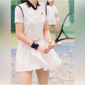 Yonex Women's Crew Neck Badminton‎ tournament uniform white  Shirt L(KR)=S(US)